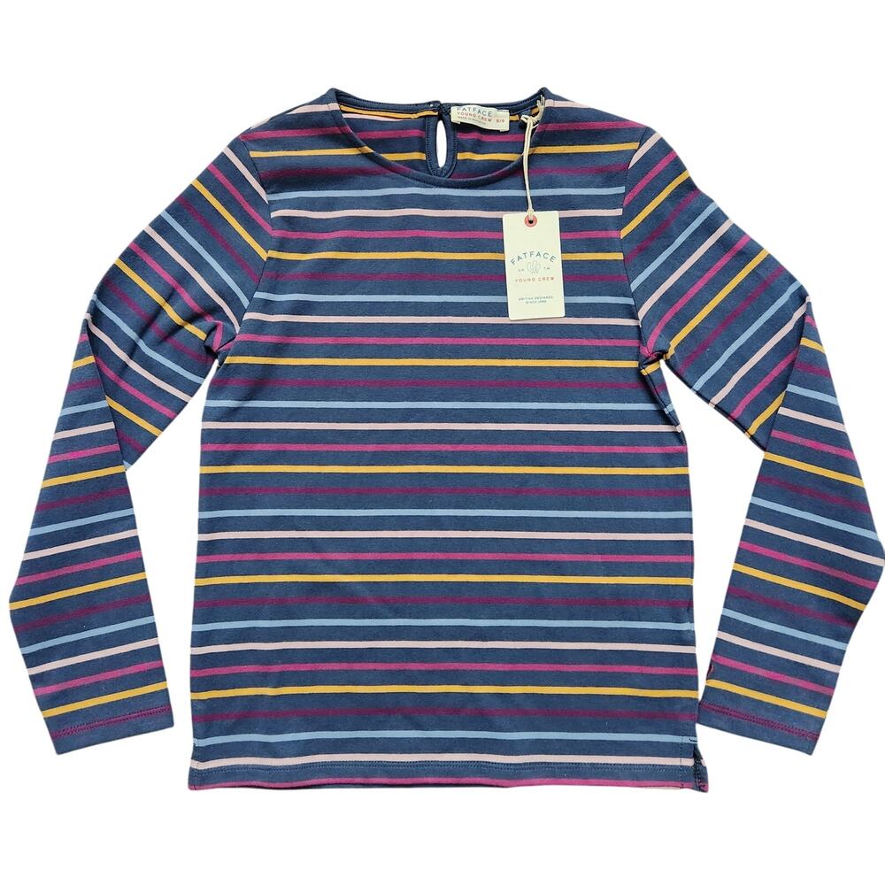 NWT Fat Face Young Crew Stripe Top Size 8/9
